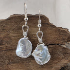 Sterling Silver & Keshi Pearl Earrings