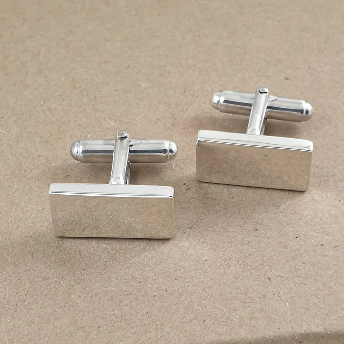 Classic Sterling Silver Solid Cufflinks