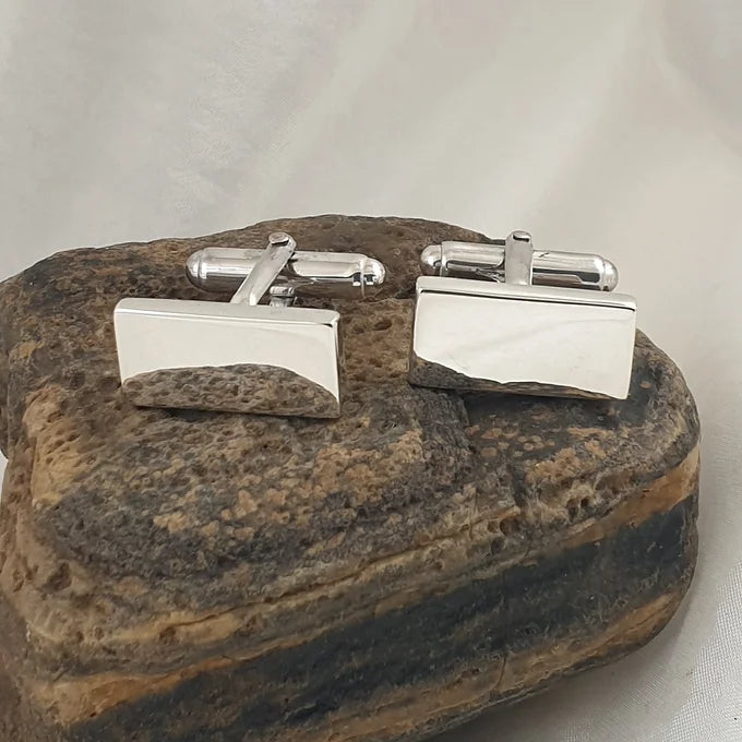 Classic Sterling Silver Solid Cufflinks
