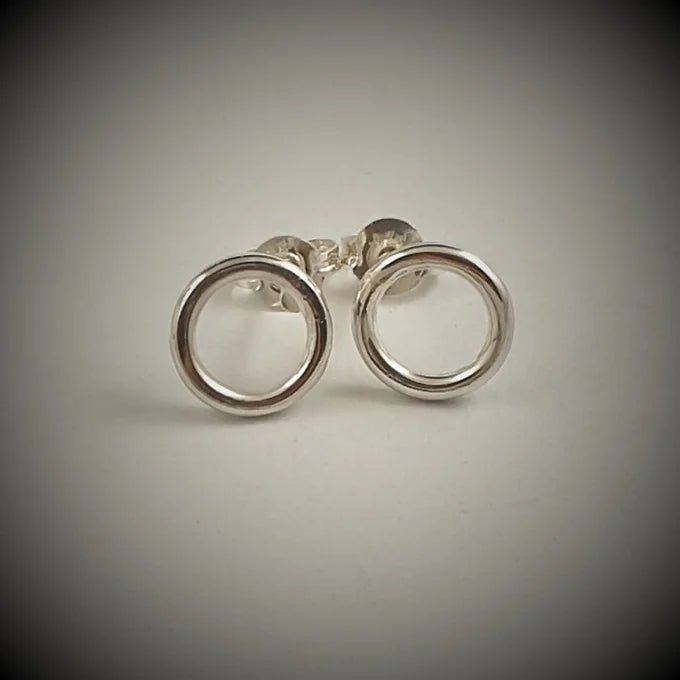 Open Circle Sterling Silver Studs