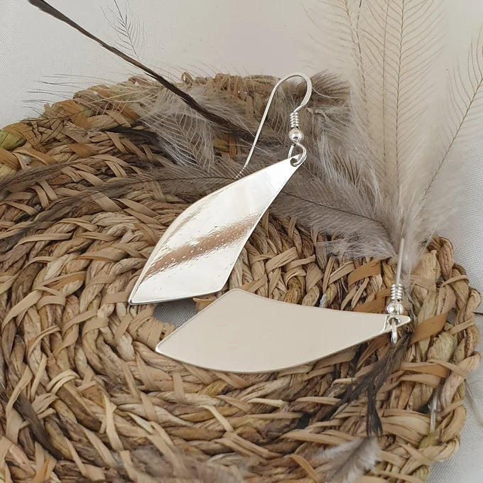 Sterling Silver Abstract Earrings