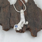 Sterling Silver Abstract Pendant with Tanzanite
