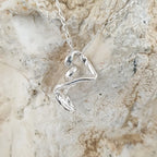 Sterling Silver Abstract Shape Pendant on 45cm SS Chain