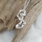 Sterling Silver Abstract Shape Pendant on 45cm SS Chain