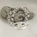 Sterling Silver Bracelet with 7 mm Belcher Chain