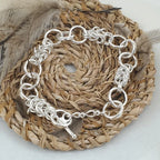 Sterling Silver Bracelet with Byzantine Links