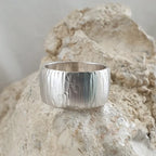Sterling Silver Domed Reticulated Ring