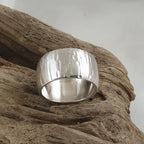 Sterling Silver Domed Reticulated Ring