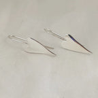 Sterling Silver Elongated Heart Earrings