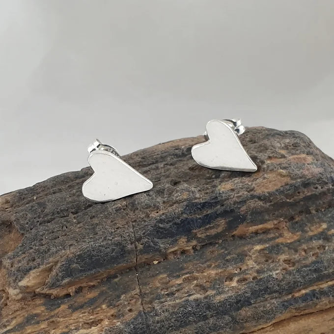 Sterling Silver Heart Studs