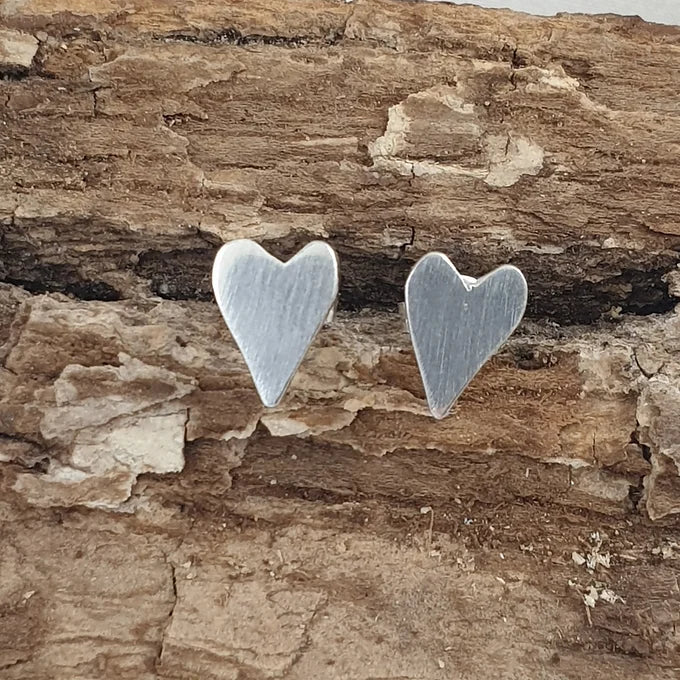 Sterling Silver Heart Studs