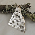 Sterling Silver Holey Pendant with 9ct Yellow Gold Border