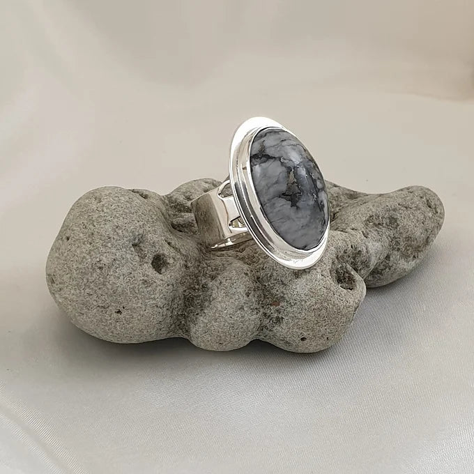 Sterling Silver Ring with Josephine's Crown (Josephinite)