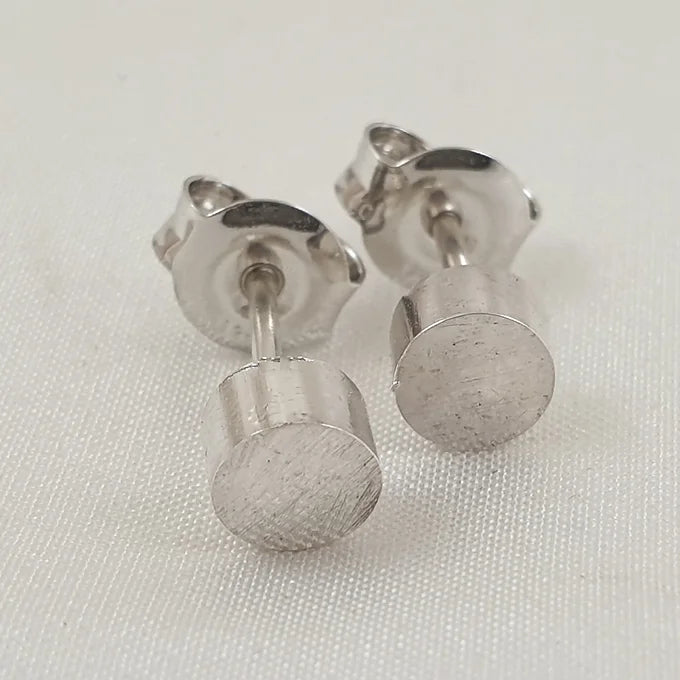 Sterling Silver Solid Circular Studs