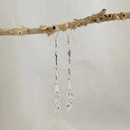 Sterling Silver Twisted Wire with Joined Circle Earrings