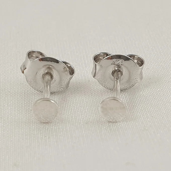 Tiny Circle Sterling Silver Studs
